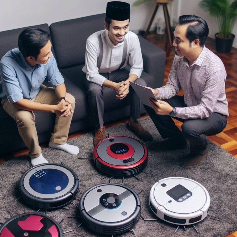 lelaki memilih robot vacuum terbaik