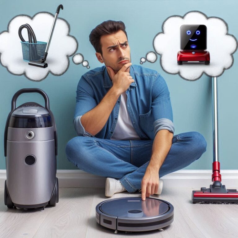 lelaki fikir cordless vs robot vacuum