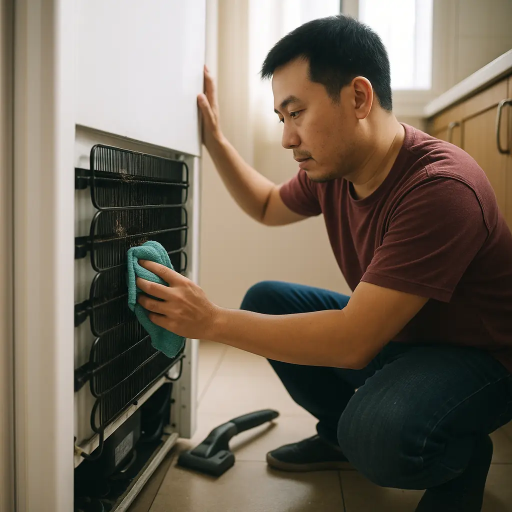 Bersihkan Coil Peti Ais
